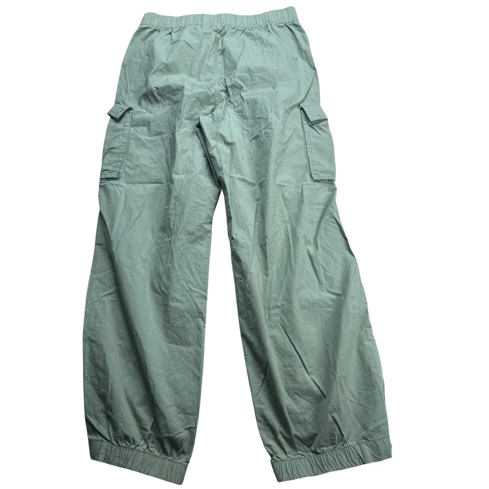 Gap Kids XL 12 Husky Sage Green Cargo Pants Elastic Waist Joggers Utility